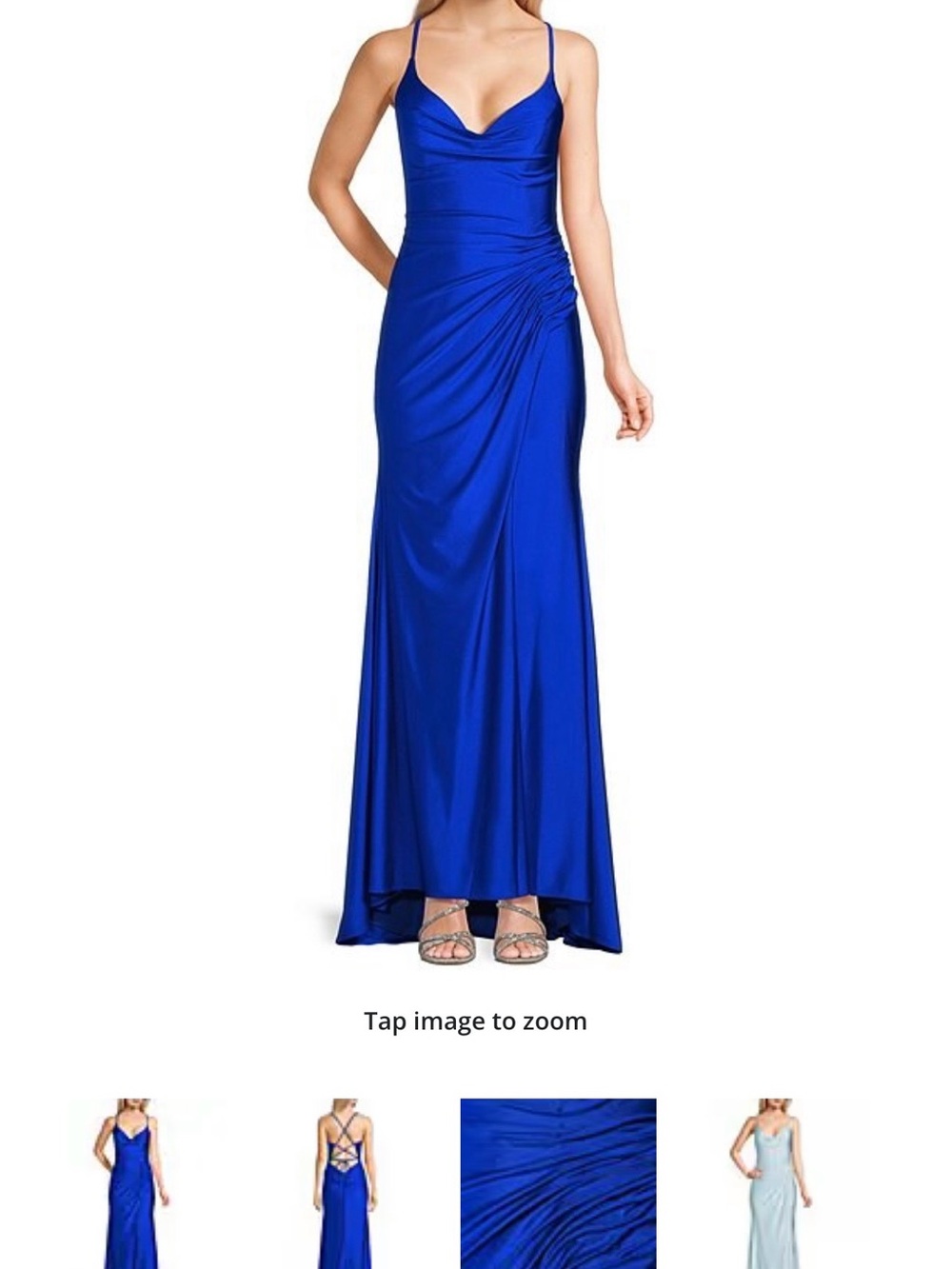 GB girls Royal Blue Cowl Neck Maxi Dress size
